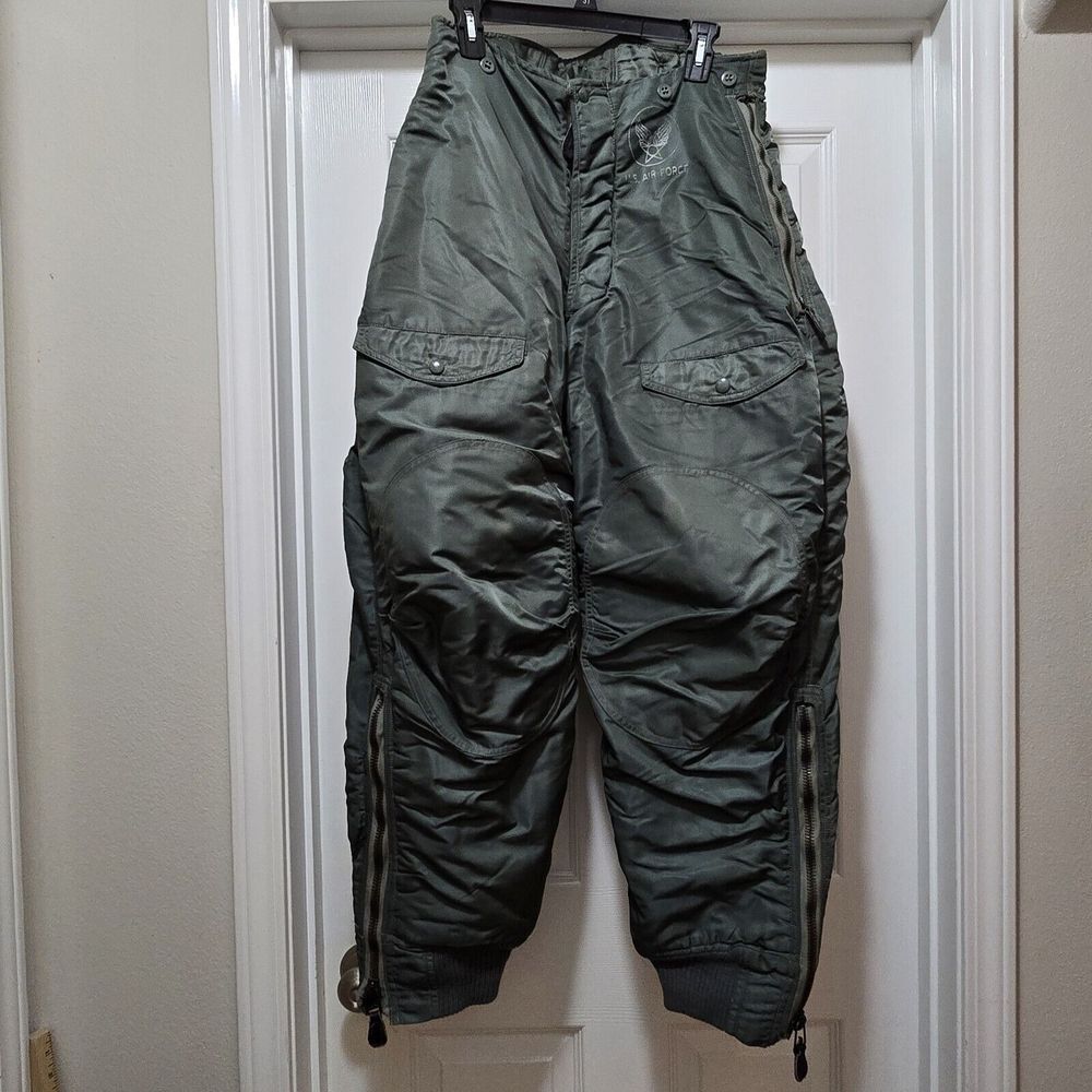 VTG USAF Flying Insulated Parachute F-1B Pants Vietnam War Men's 30‎ Nylon 31x29